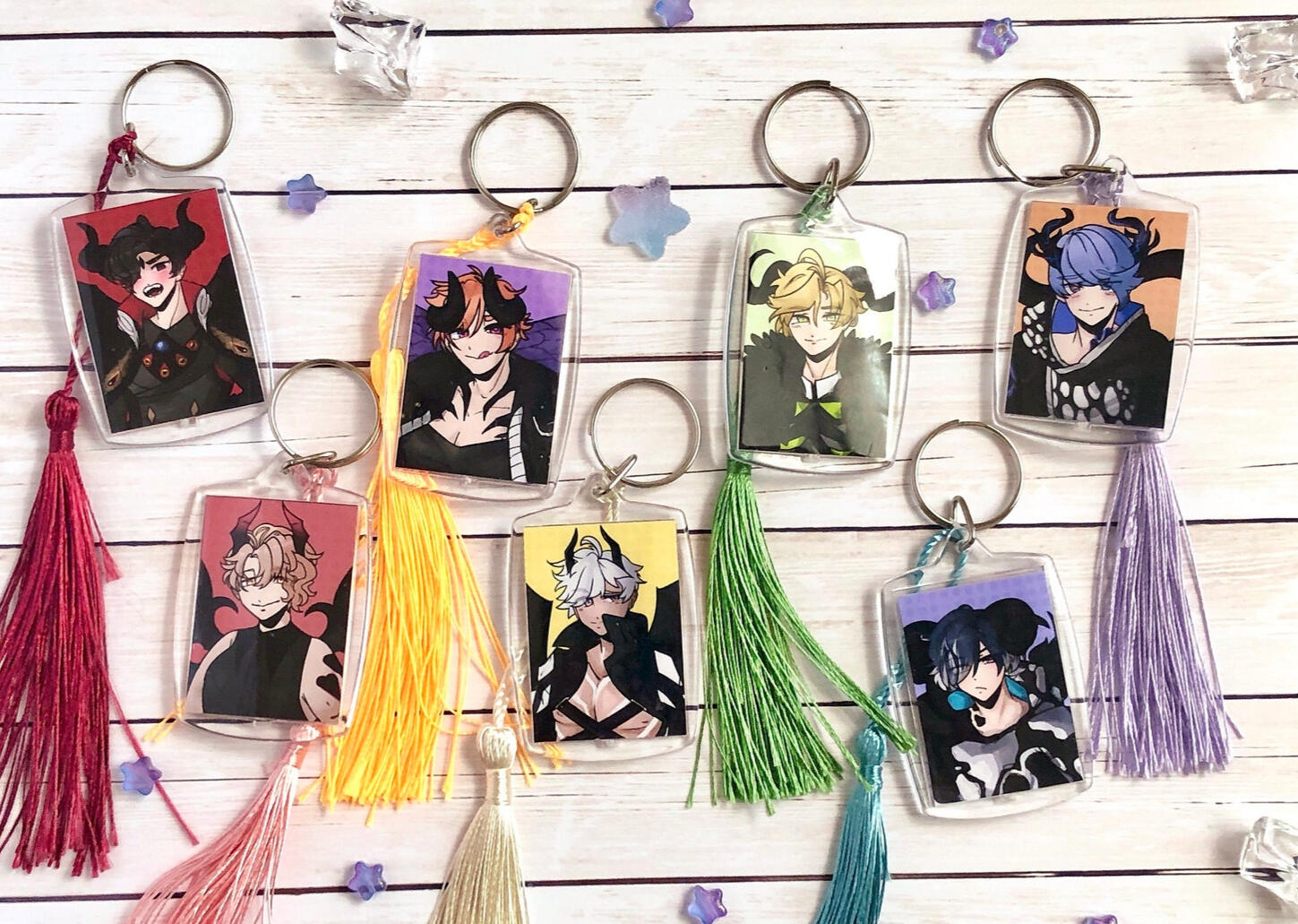 Obey Me! Portrait charms by Ishi