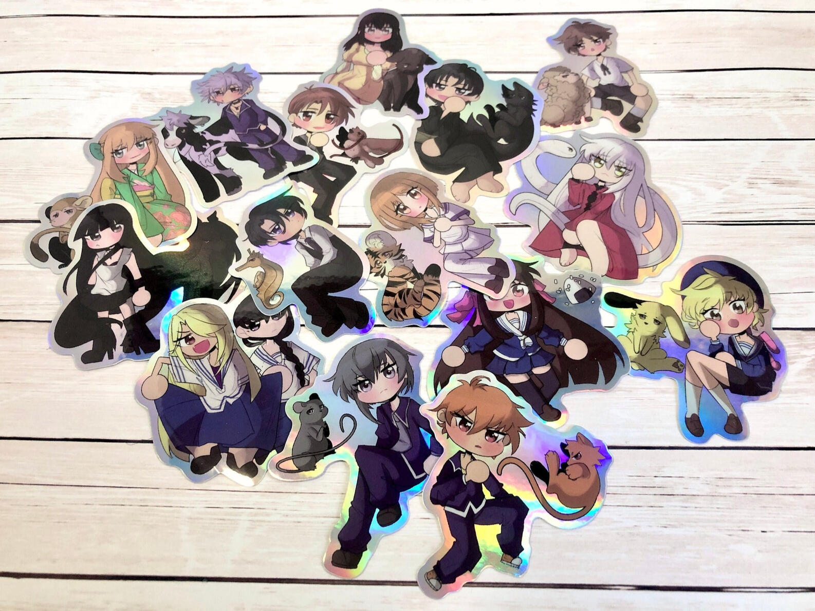 Fruits Basket stickers by Ishi